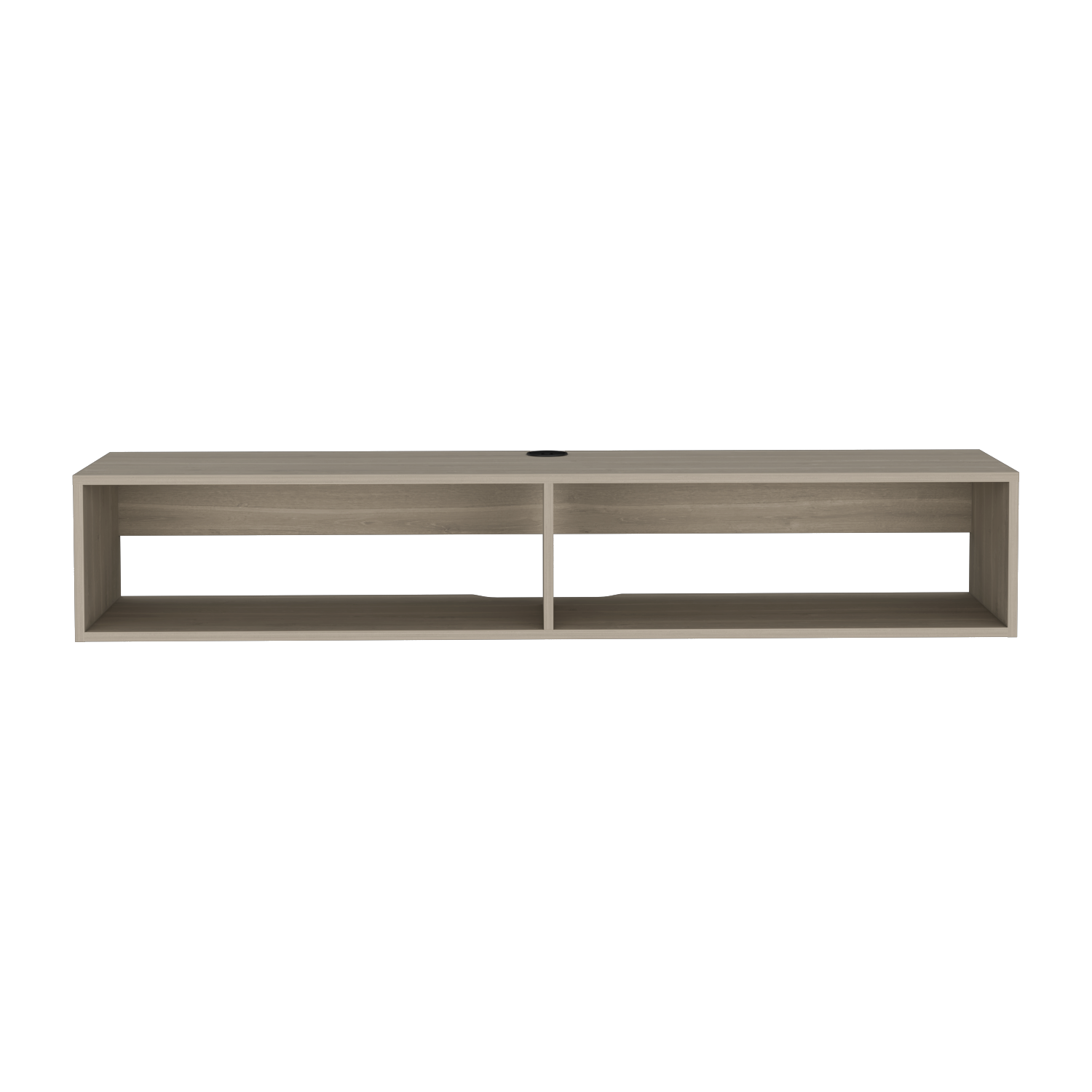 Alt View 3. Spaco - Spaco Oak Floating TV Stand, Modern 2 Shelf Media Console with Cable Management, for Living Room and Bedroom - White Oak.