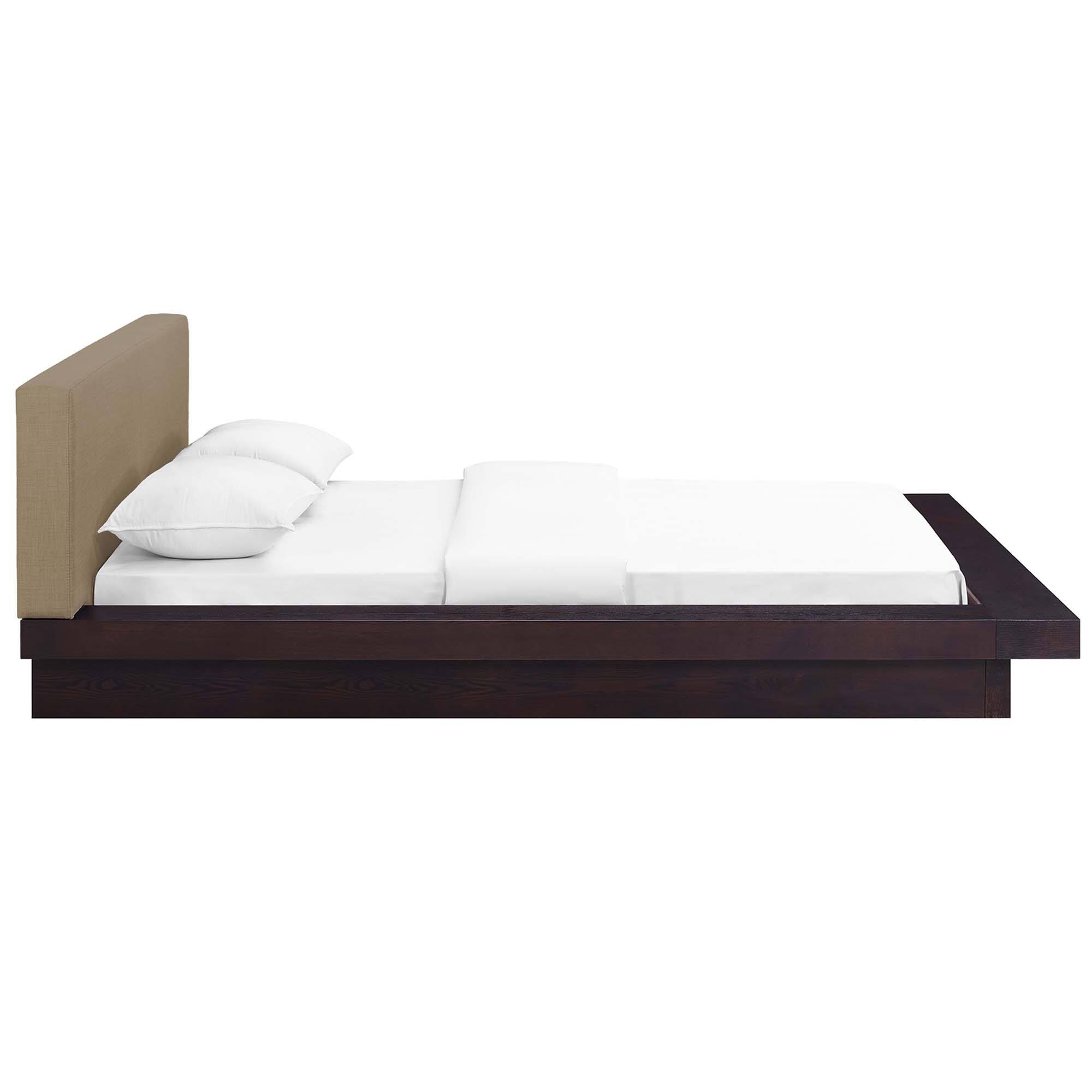 Alt View 1. Modway - Sirocco Rattan and Wood Full Platform Bed - Black.