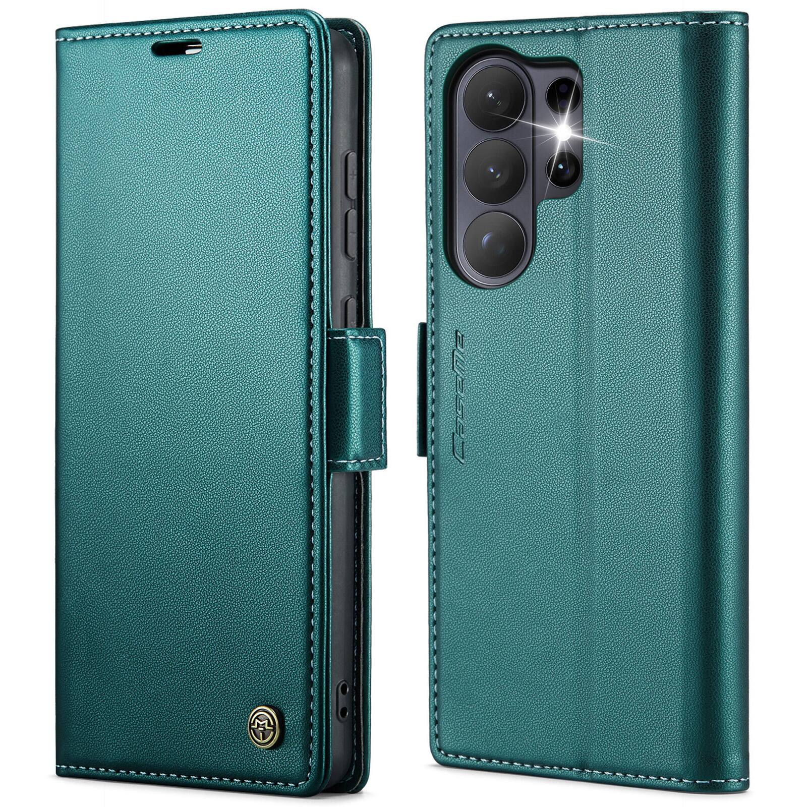 Alt View 2. UUCOVER - For Samsung Galaxy S26 Ultra PU Leather Wallet Case with RFID Blocking Cash Card Holder, Magnetic Flip Kickstand Cover - Green.
