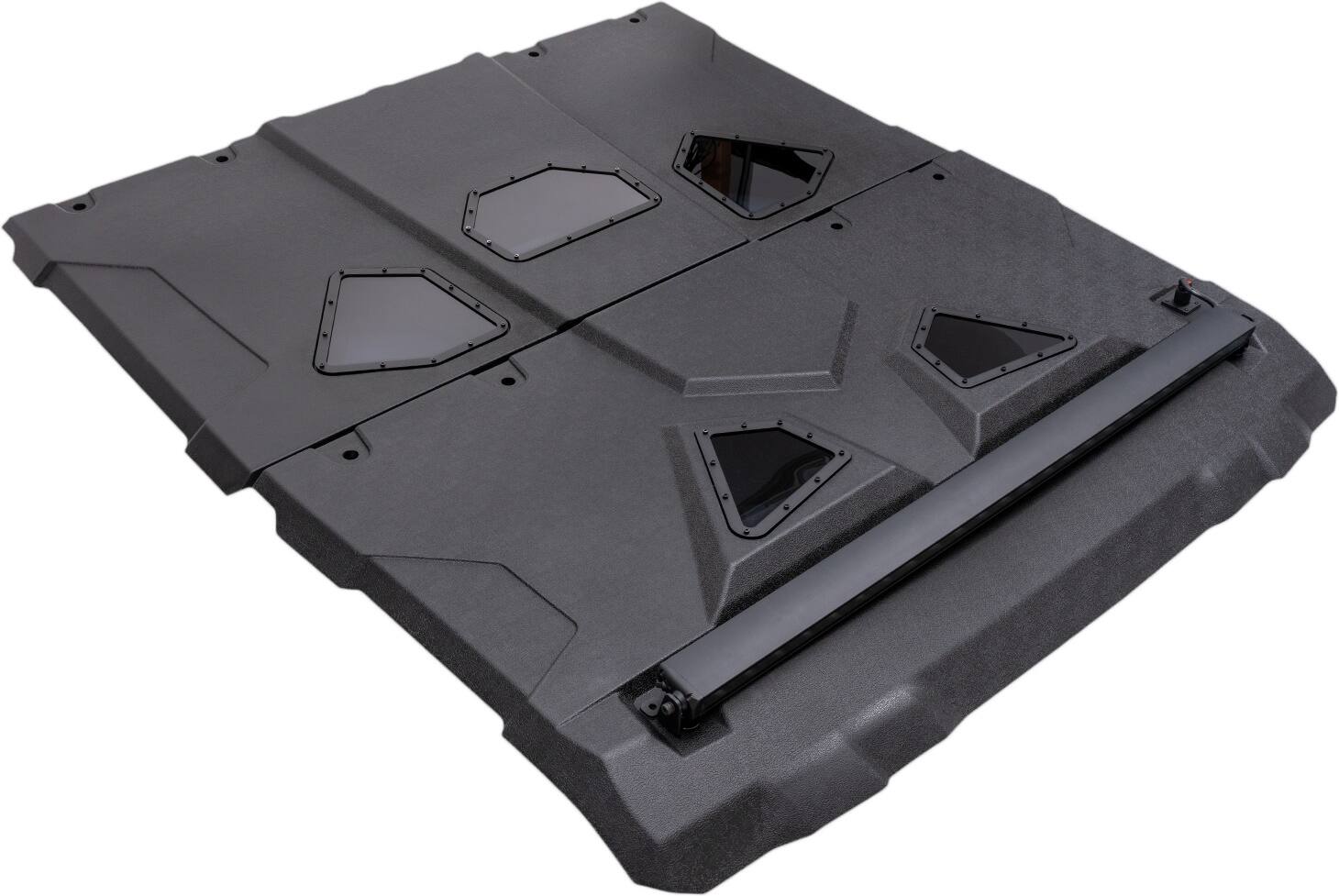 Alt View 23. MB Quart - Tuned 14 Speaker Audio Roof with 7 Inch LED Source Unit for Polaris Ranger - Black.