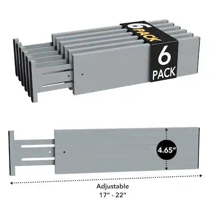 6 PACK
4.65" Adjustable 17" - 22"
