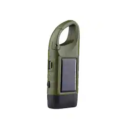 Cluzine - Solar Hand-Cranked Emergency Flashlight, USB Rechargeable with Power Bank Function