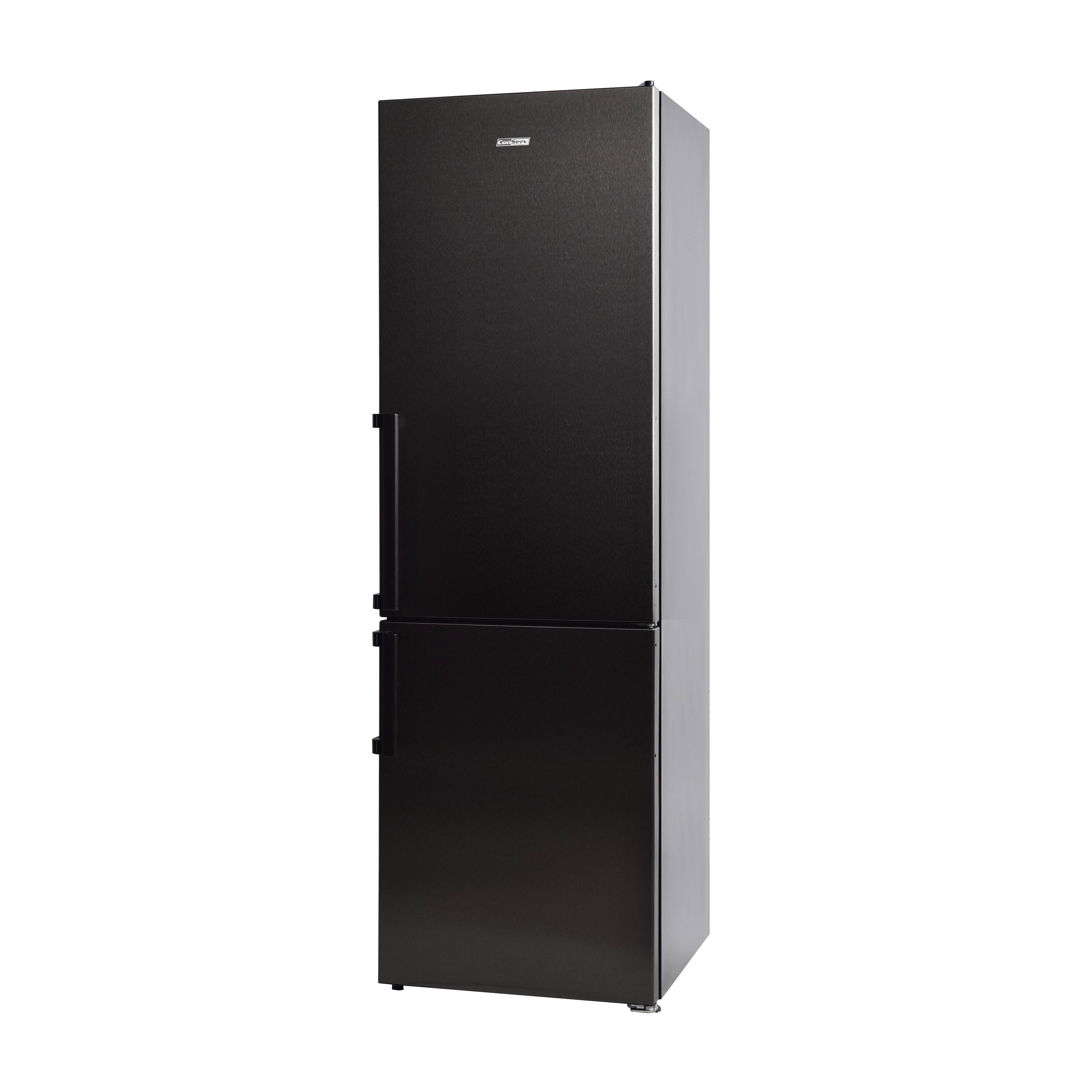Angle. Conserv - Conserv 12 Cu. Ft. Garage Ready Bottom-Freezer Refrigerator No Frost Wine Rack ENERGY STAR 110 V - Titanium.