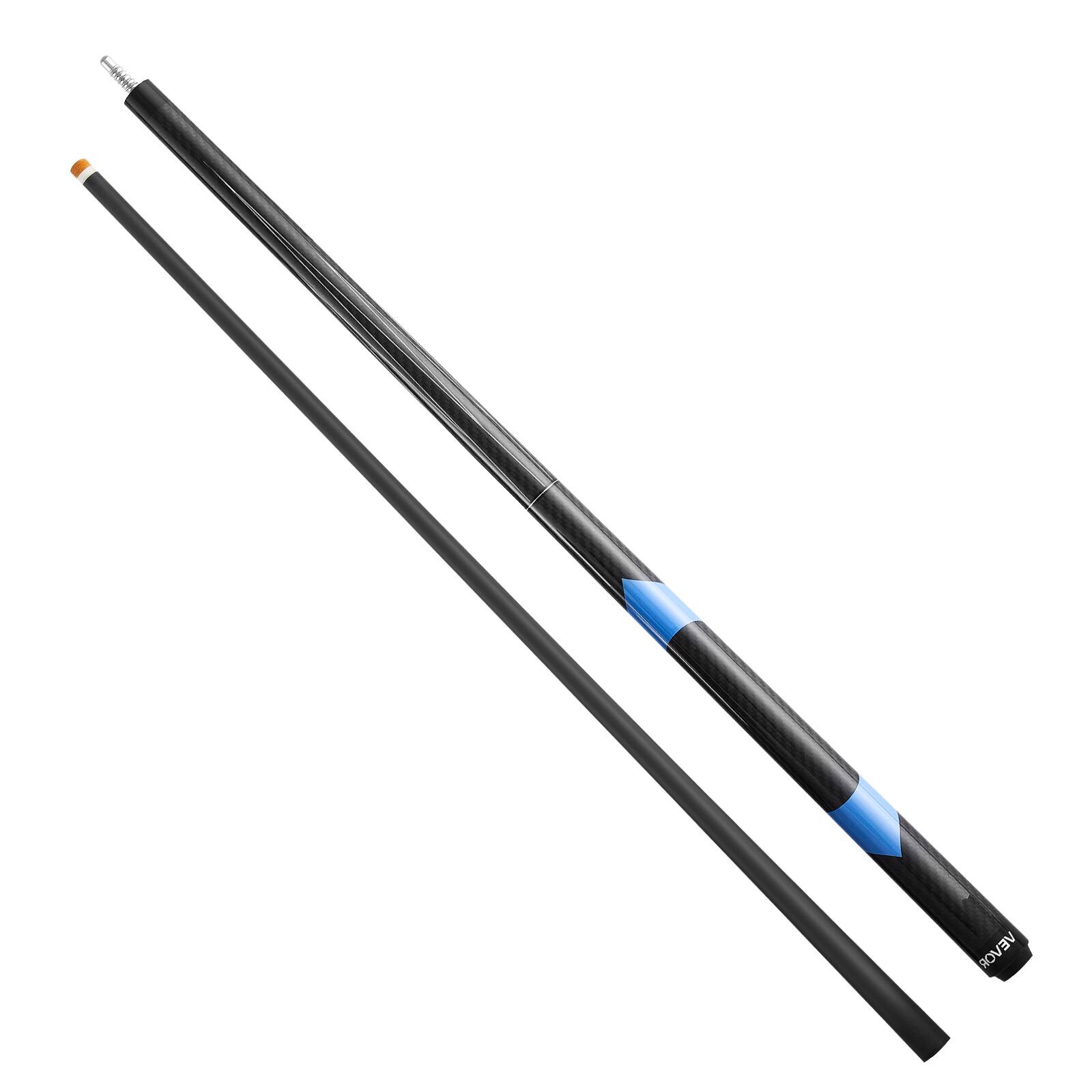 Alt View 5. VEVOR - 58-Inch Carbon Fiber Pool Cue, 19 oz One-Piece Billiard Stick with Bakelite Tip & ABS Joint, Ideal for Pool Tables - Gray-black.