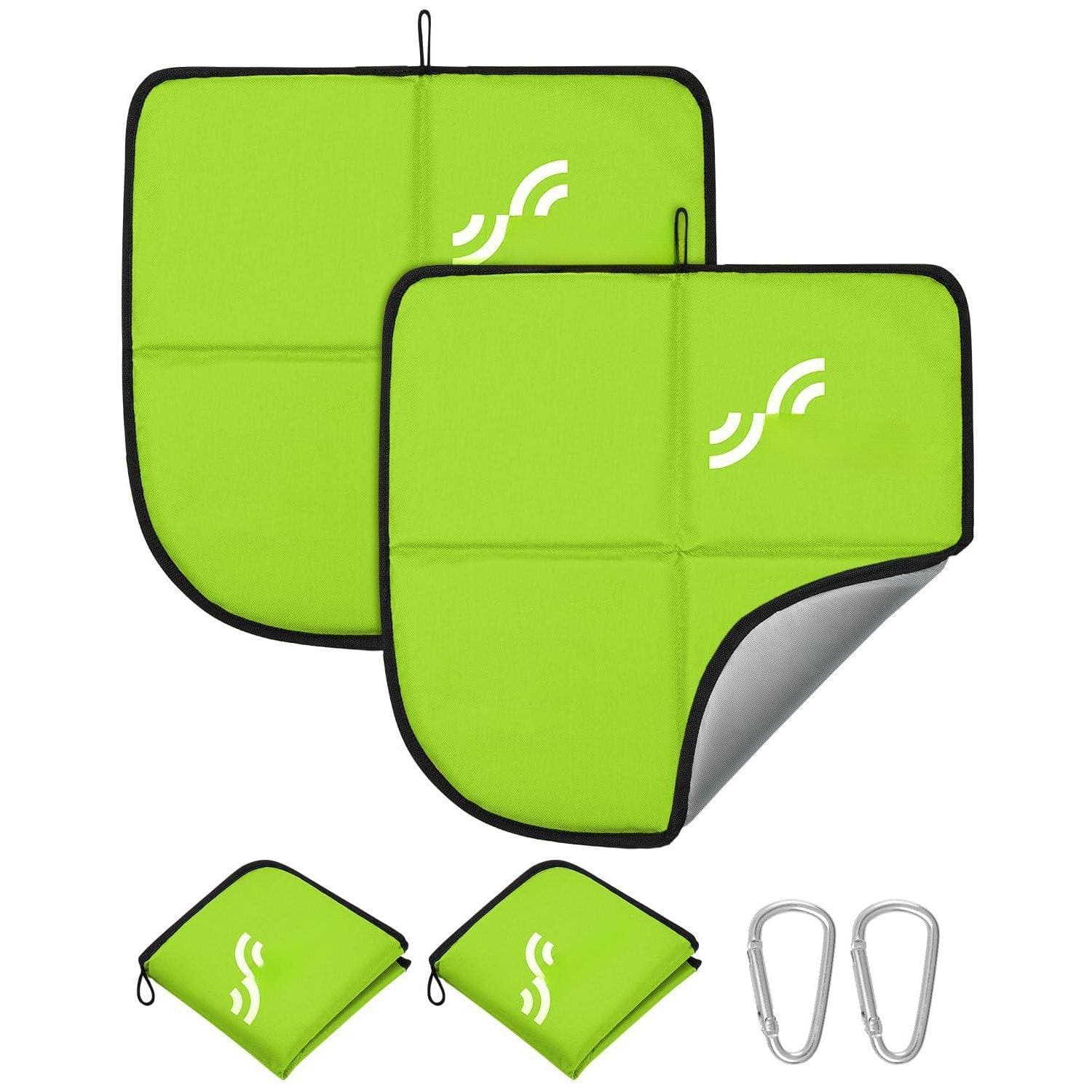 Reds Spade - Sitting Pad Sit Pads For Backpacking Portable Camping Waterproof Folding Stadium Seat Picnics Hiking Widen - Fruit Green-2 PCS