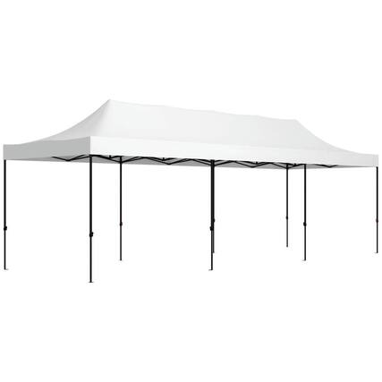 Front. Spaco - Spaco 9.5'x28' Pop Up Canopy Tent,Height Adjustable,Carry Bag and Sand Bags - White.