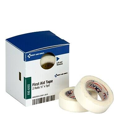 First Aid Only  
First Aid Tape  
2 Rolls 1/5" x 5 yd  
FAC-6103  
KAL DKK  
ANS Z308  
RCEA  
1-2015