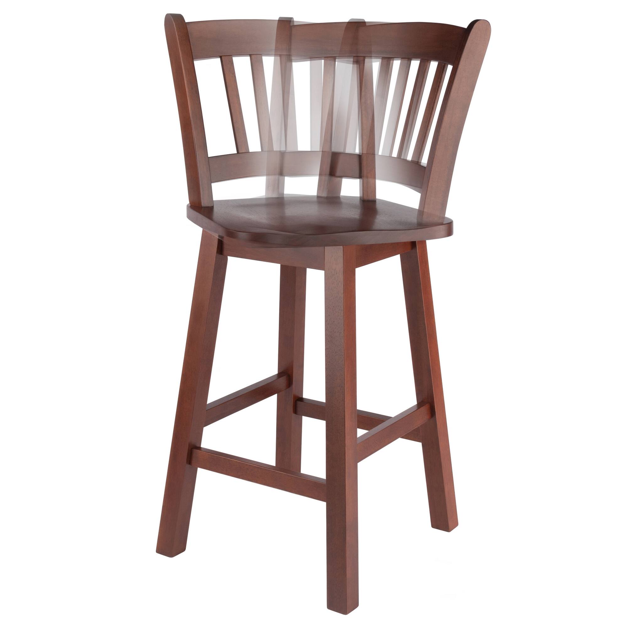 Alt View 1. Winsome Wood - Fina Swivel Seat Counter Stool - Walnut.