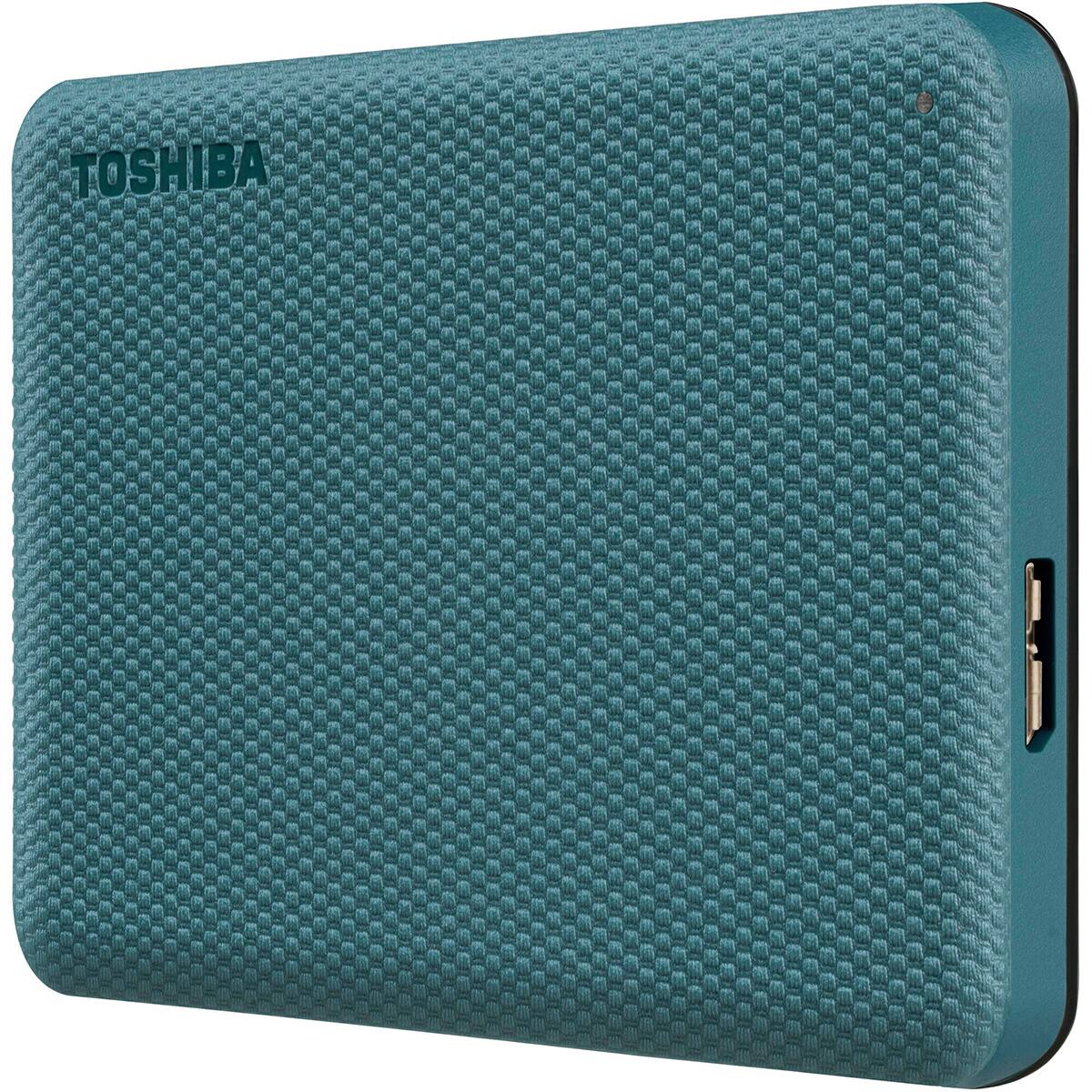 Alt View 2. Toshiba - Toshiba Canvio Advance 1TB USB 3.2 Gen 1 Portable Hard Drive, Green - Green.