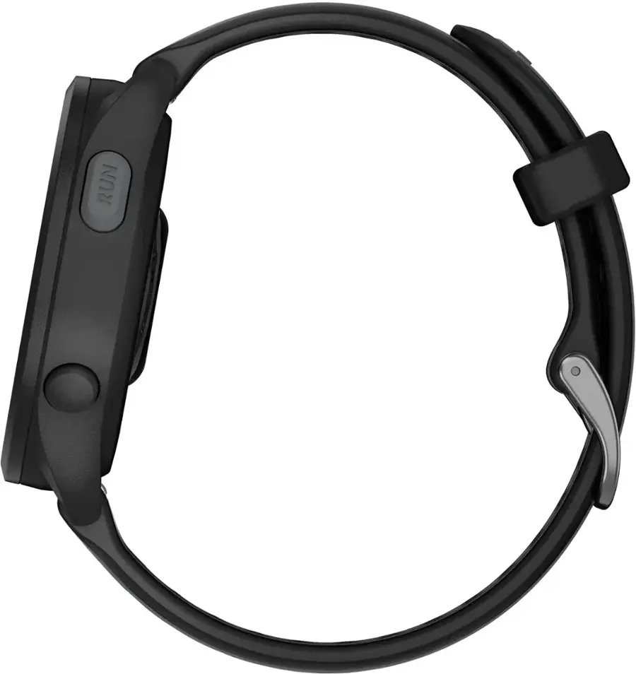 Alt View 2. Garmin - Forerunner 165 GPS Smartwatch 43 mm Fiber-Reinforced Polymer - Black/Slate Gray.