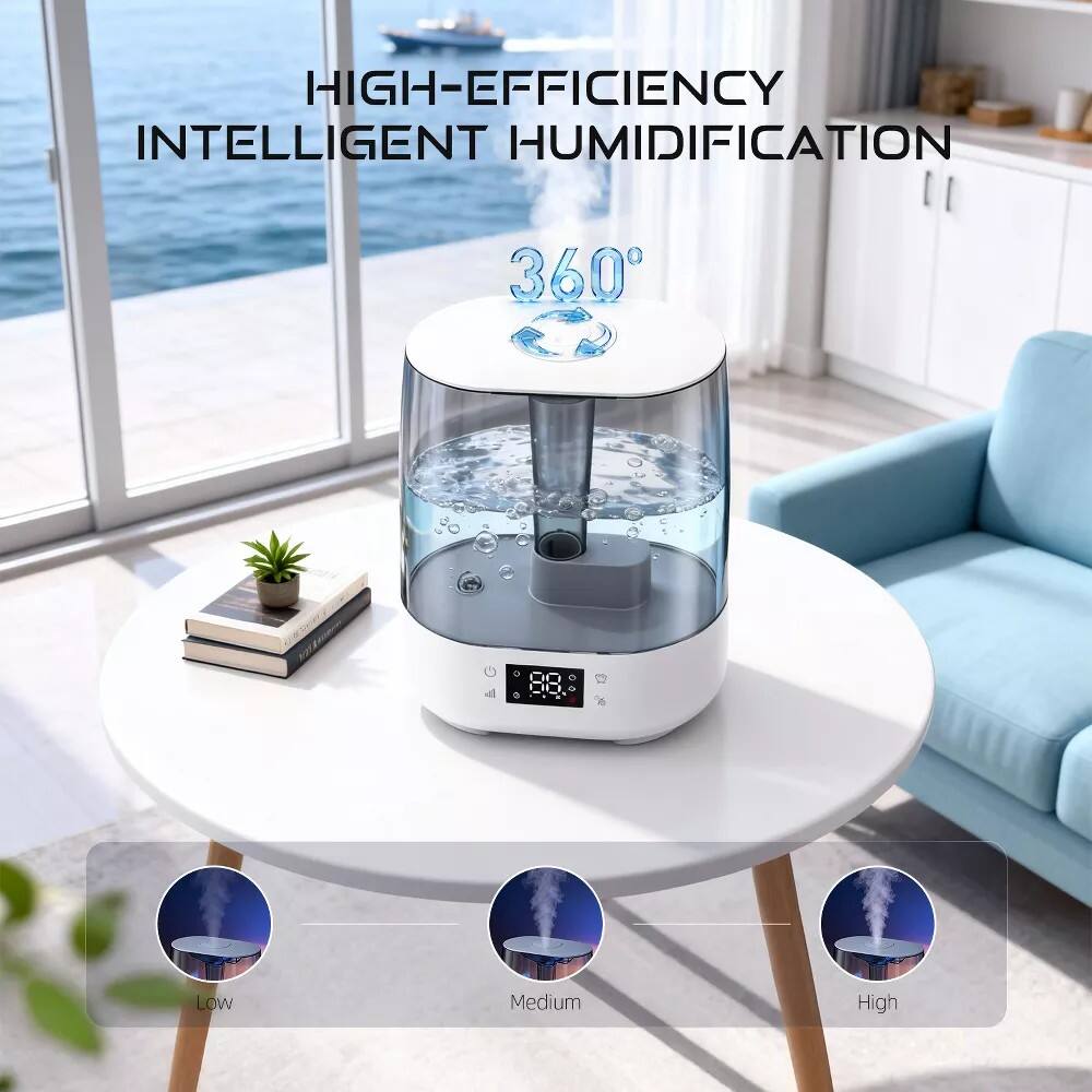 HIGH-EFFICIENCY INTELLIGENT HUMIDIFICATION  
360°  
Low Medium High