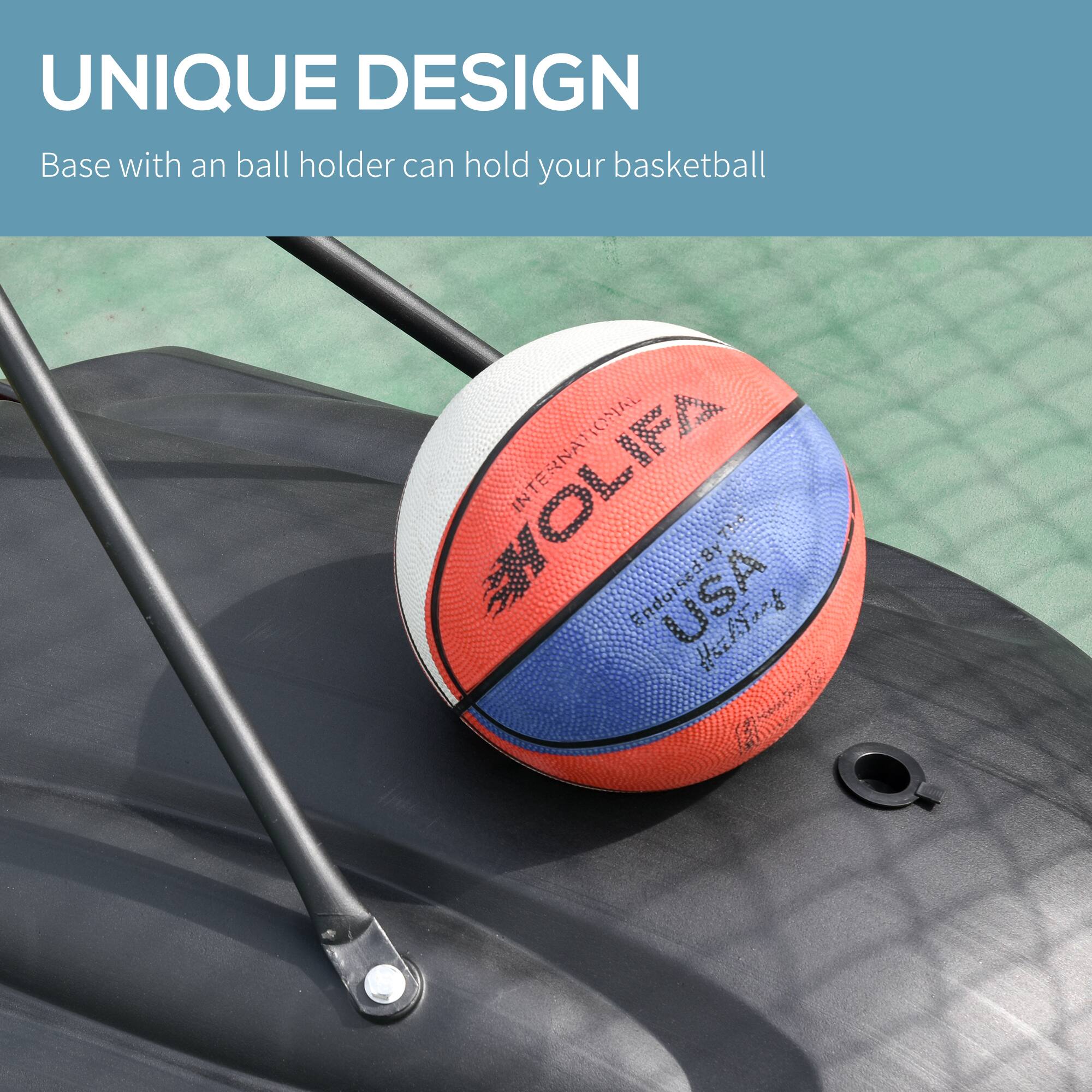 UNIQUE DESIGN
Base with an ball holder can hold your basketball
MAL SOLIFA INTERNATIONAL INTERNAT USA Yang