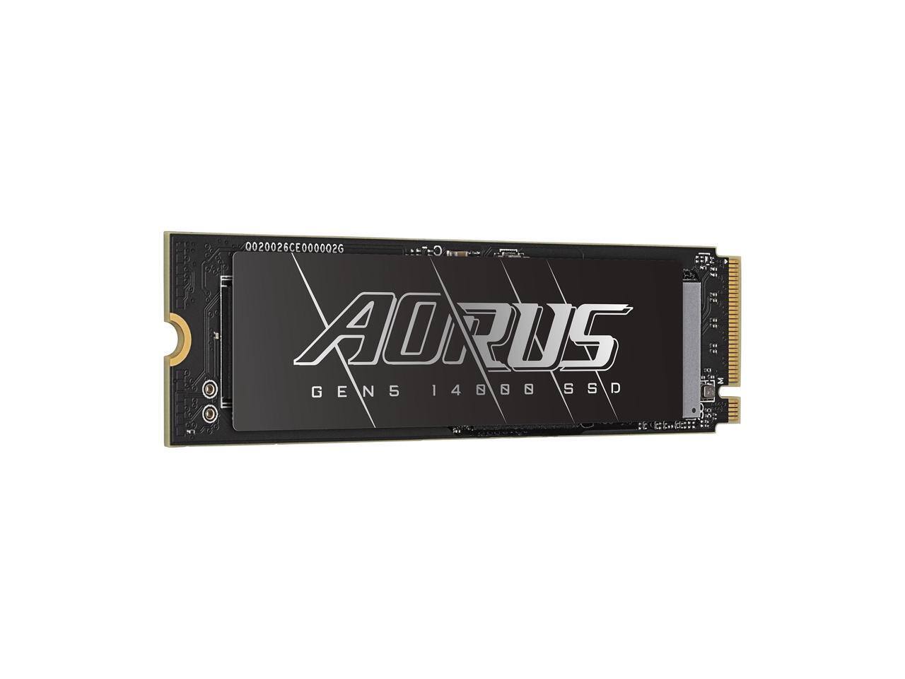 GIGABYTE AORUS Gen5 14000 SSD 1TB PCIe 5.0 NVMe M.2, Read 12400MB