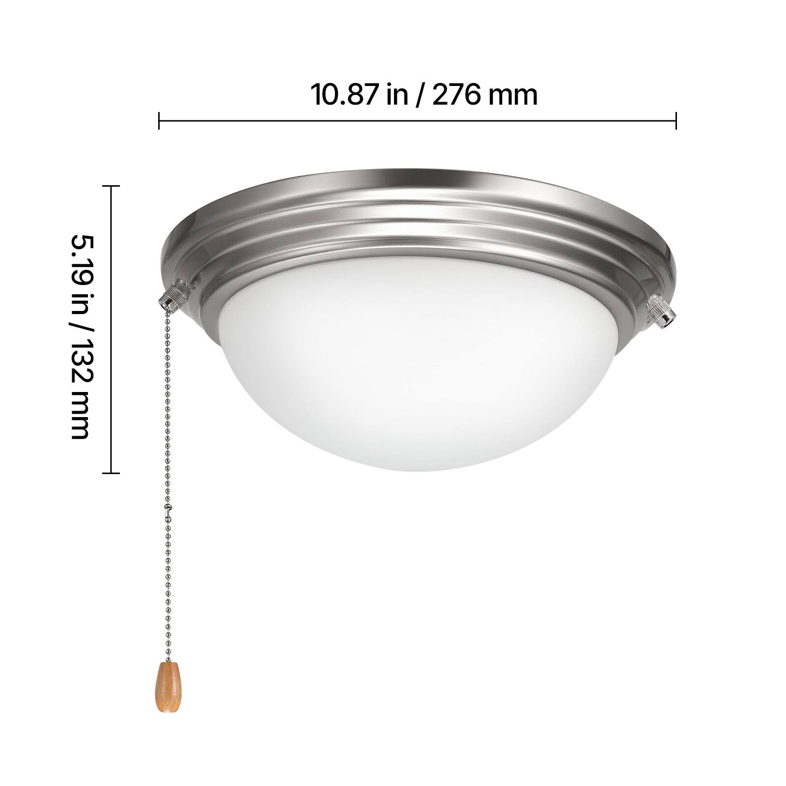 10.87 in / 276 mm  
5.19 in / 132 mm
