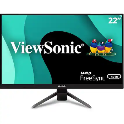 Front. ViewSonic - VX2267-MHD 22" LCD FHD FreeSync Gaming Monitor (HDMI, VGA and DisplayPort) - Black.