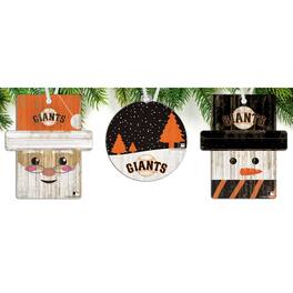 Fan Creations - San Francisco Giants 3-Pack Ornament Set - Multicolor