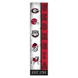 Fan Creations - Georgia Bulldogs 6" x 24" Progression Wood Sign - Multicolor