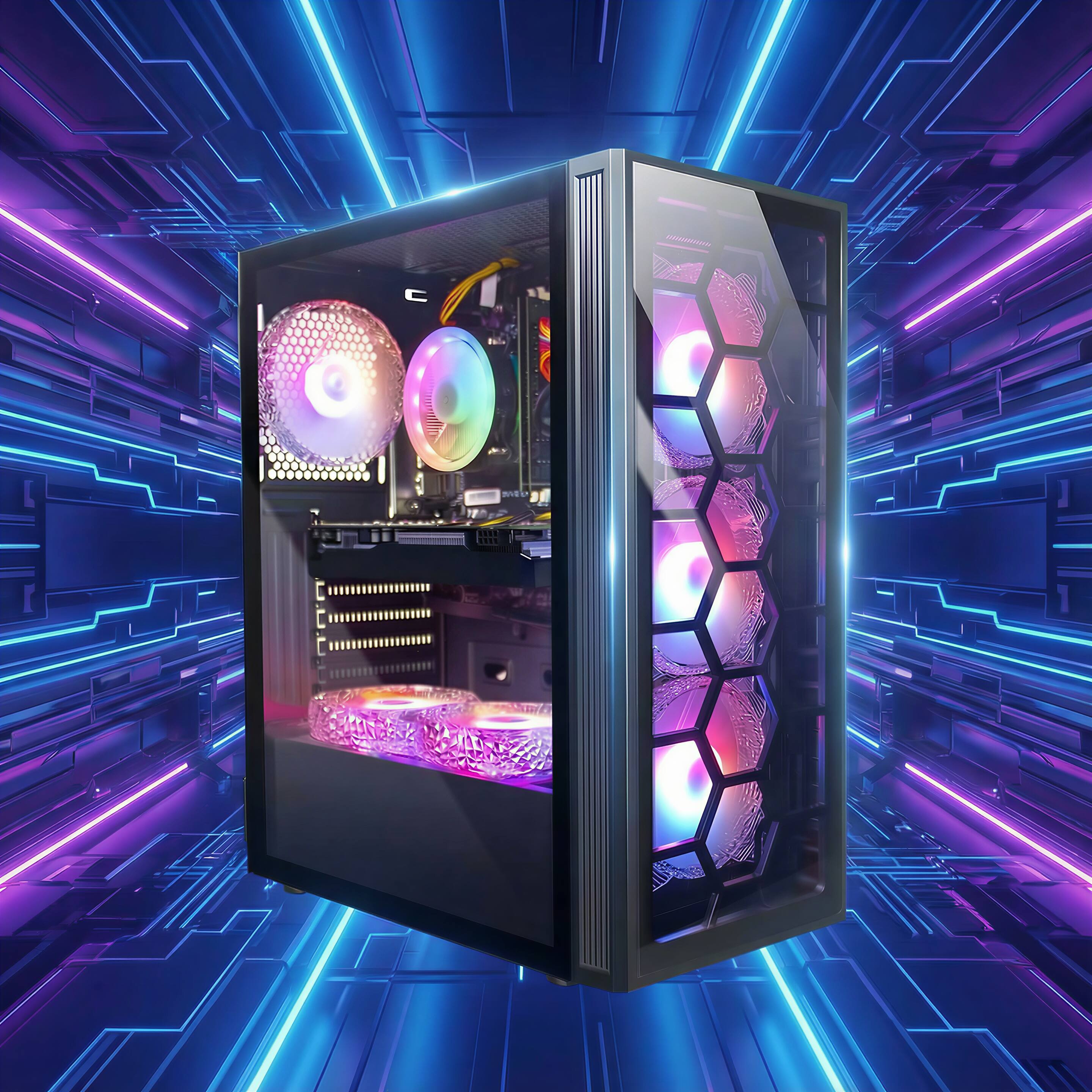 Back. STGAubron - STGAubron Gaming Desktop PC, Intel Core i7 up to 3.9G, GeForce GTX 1660 Super 6G, 32G RAM, 1TB SSD, WiFi, BT 5.0, Win11H - Black.