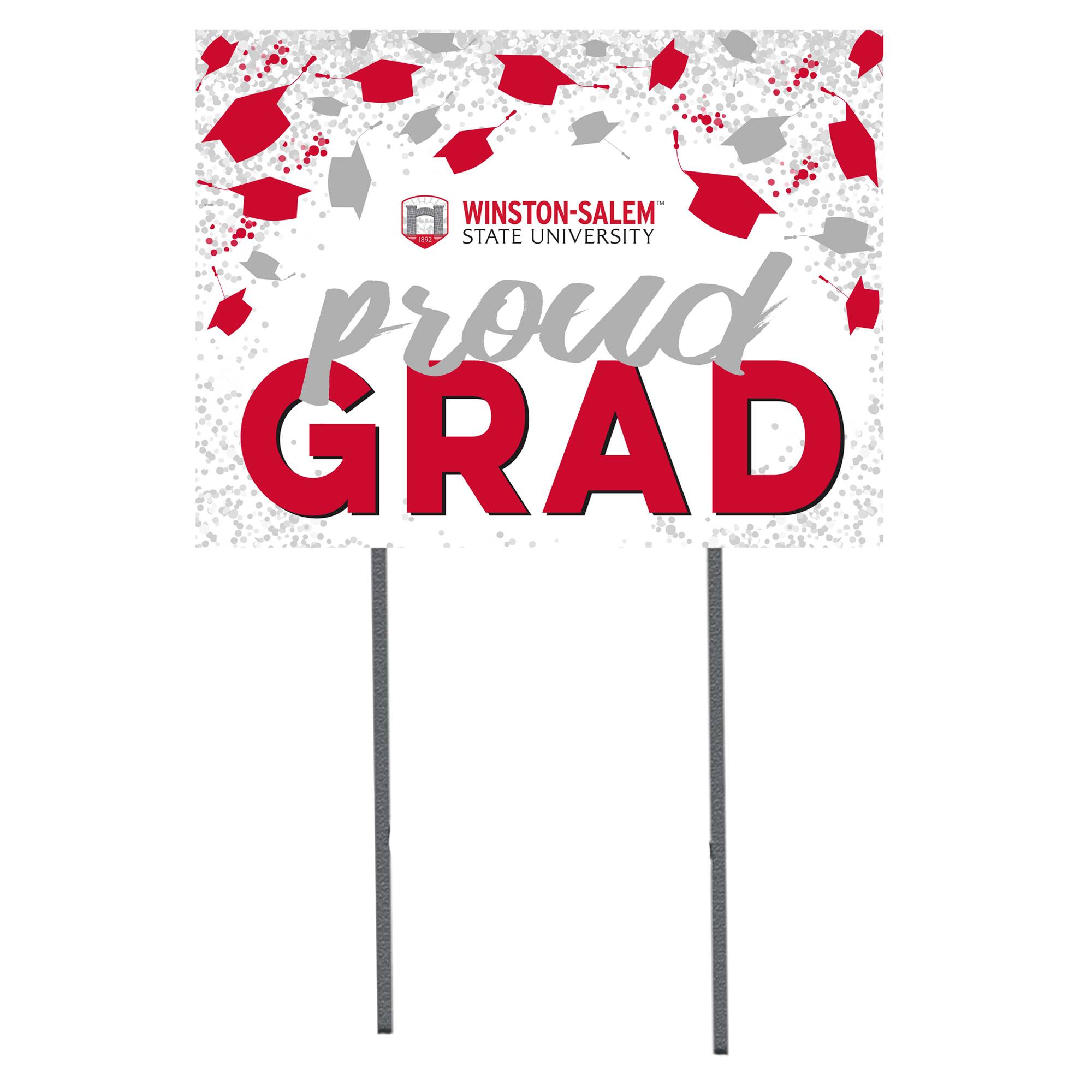 Winston-Salem State Rams 18'' x 24'' Grad Yard Sign