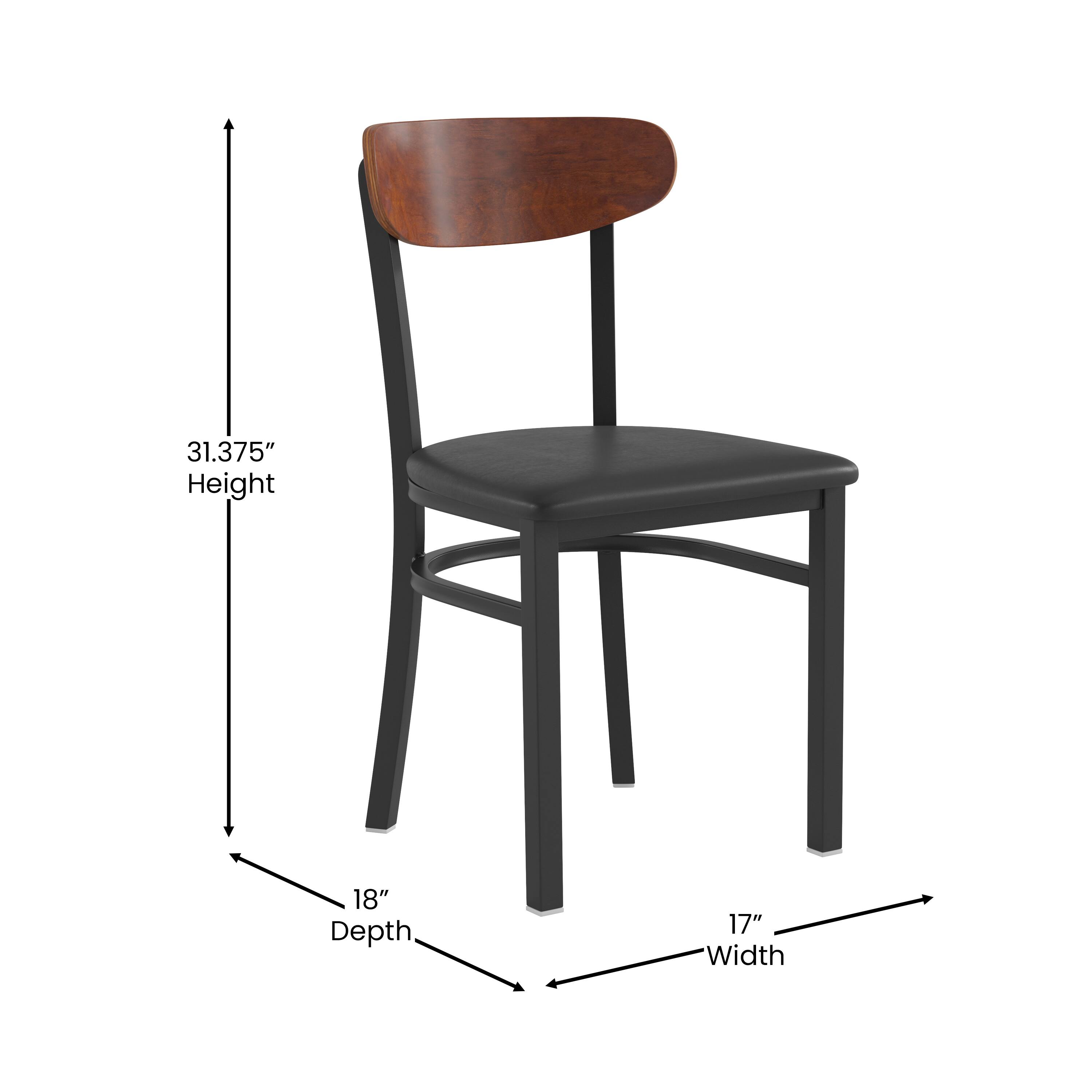 31.375" Height 18" Depth 17" Width