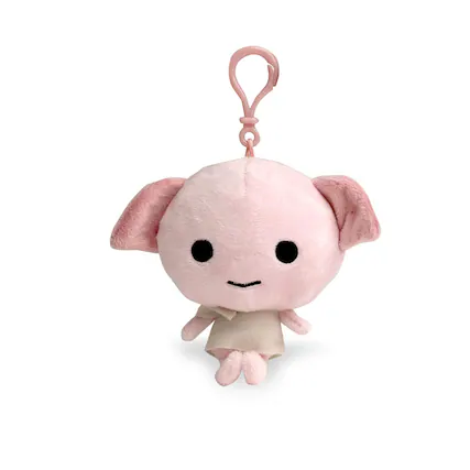 Front. Harry Potter - Harry Potter 4 Inch Plush Chibi Keychain | Dobby - Pink.