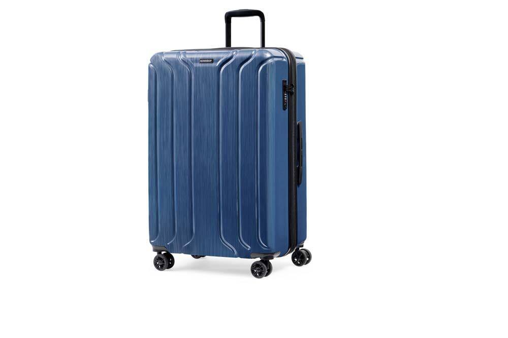 Alt View 5. Nonstop - New York Elite Lightweight Expandable 3 Piece spinner (19.4/23.4/28) with 3 packing cubes - Navy, 3 Pc Set + Powerbank - Denim.