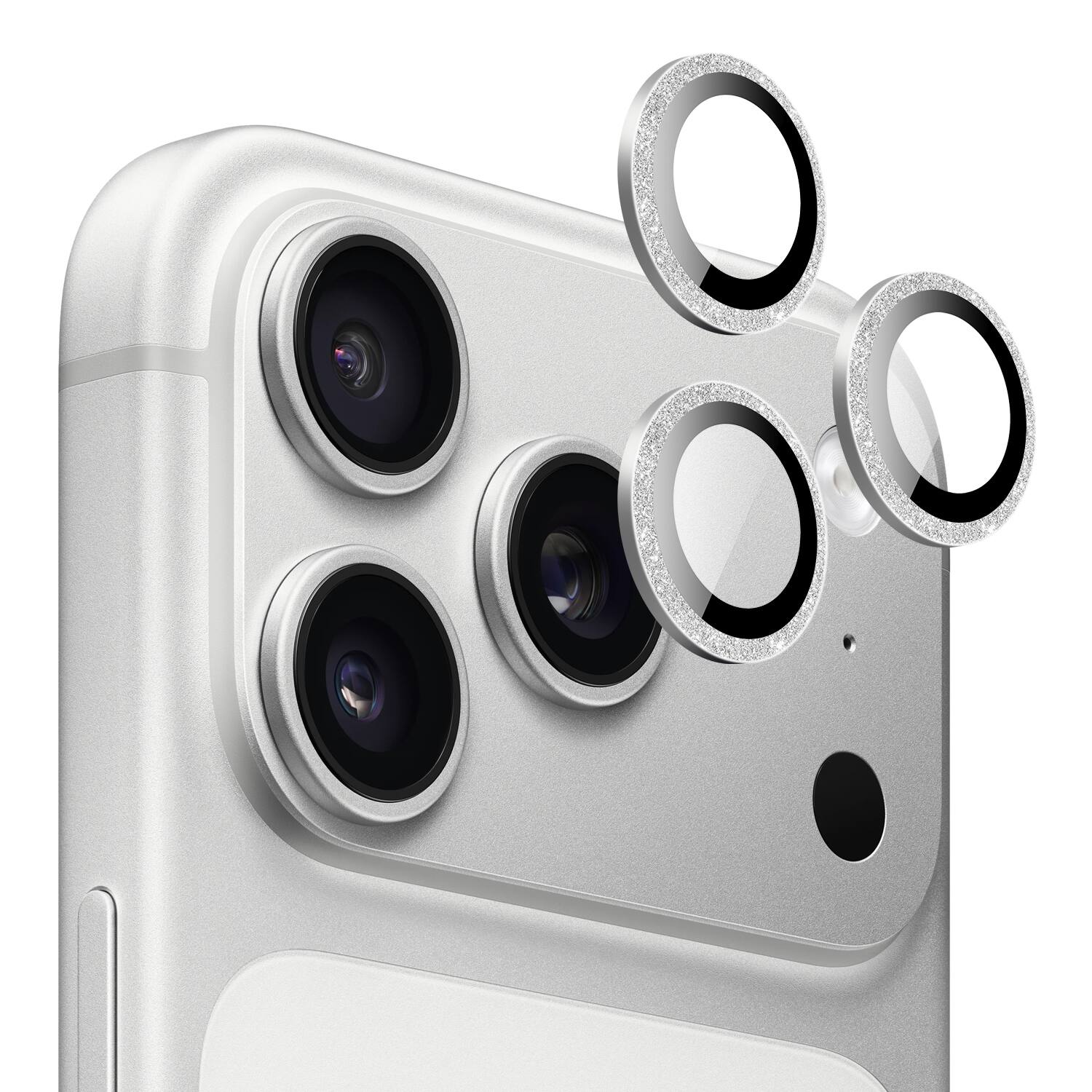 SaharaCase - Apple iPhone 17 Pro/iPhone 17 Pro Max Camera Glass Protector | Titanium Body | 2Pack - Sparkle