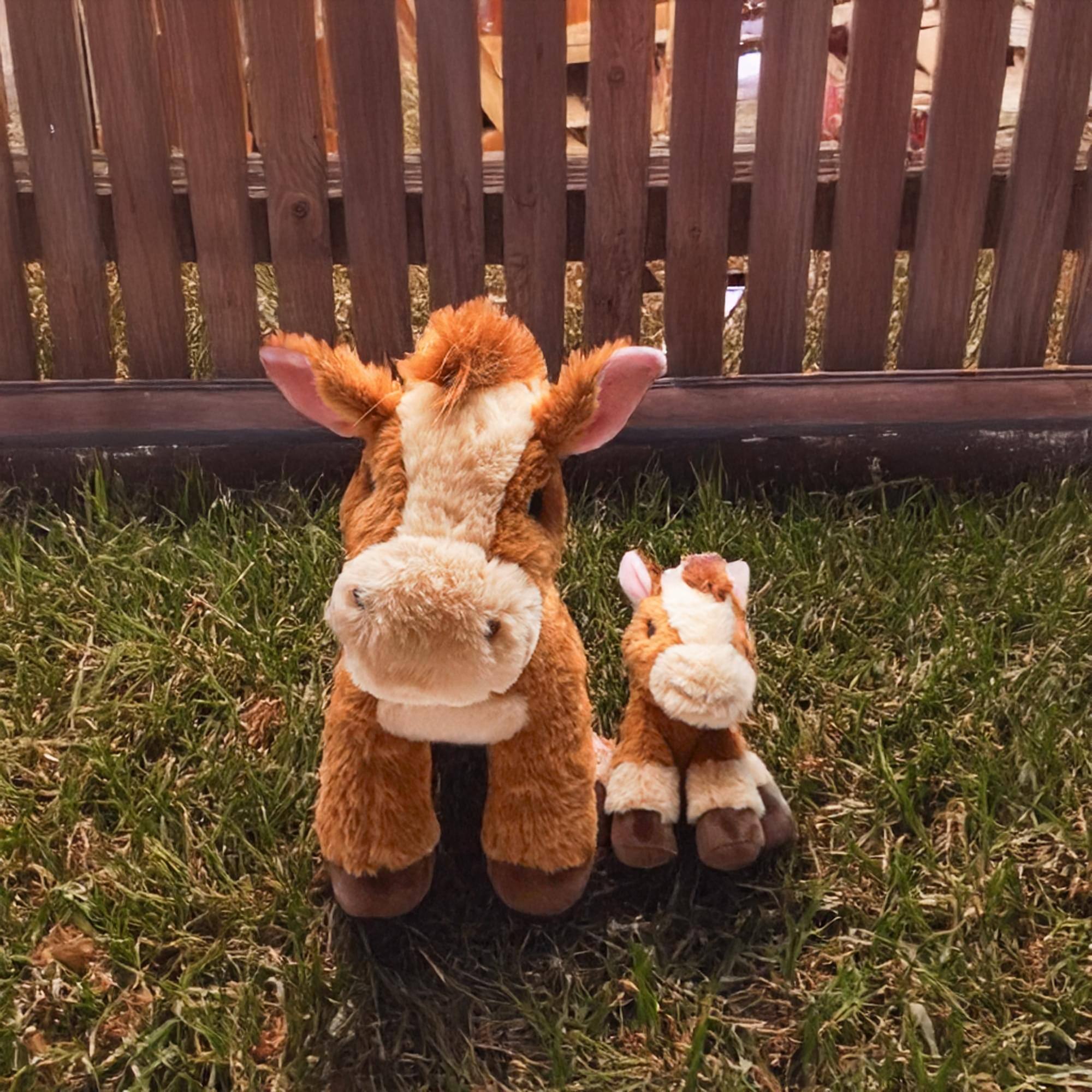 Alt View 10. TriAction Toys - Snooze Monsters Interactive Bedtime Plush Set | Horse With Baby - Brown.