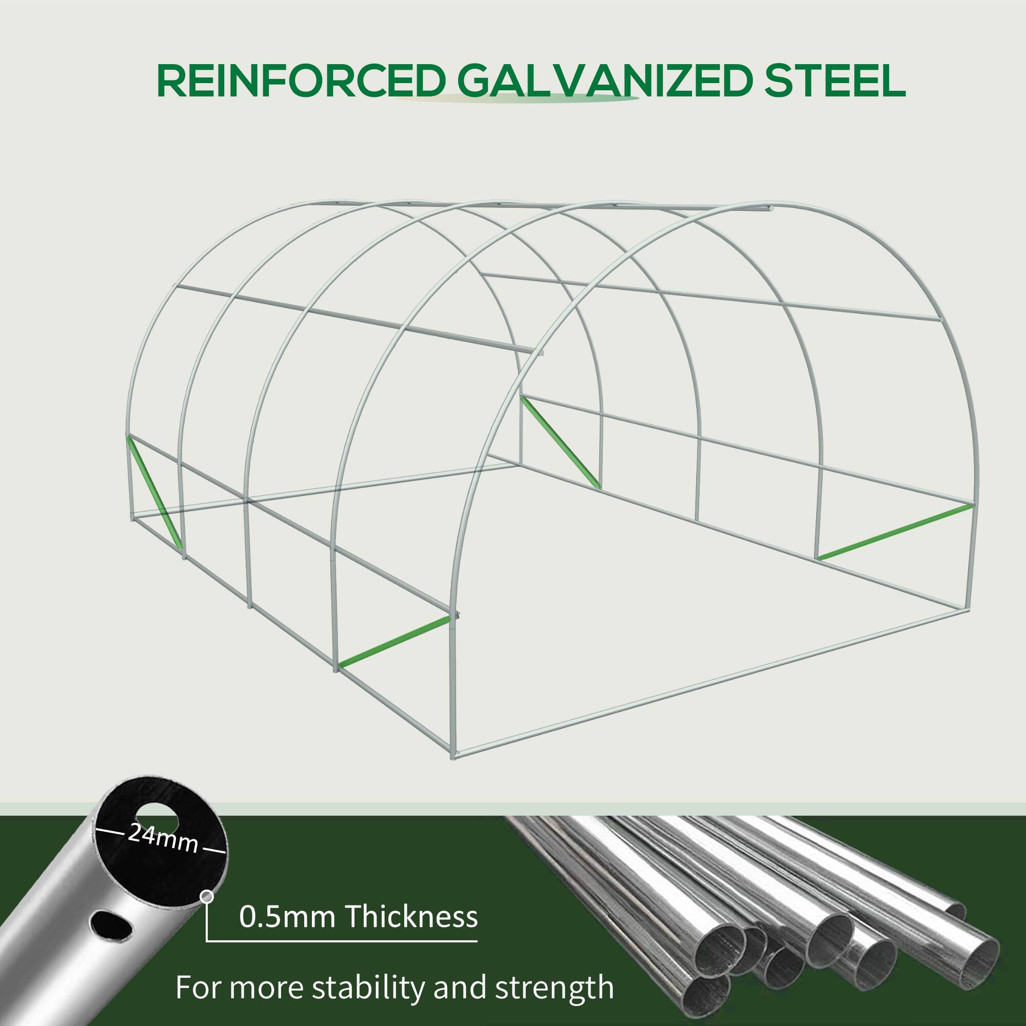 REINFORCED GALVANIZED STEEL

24mm

0.5mm Thickness

For more stability and strength