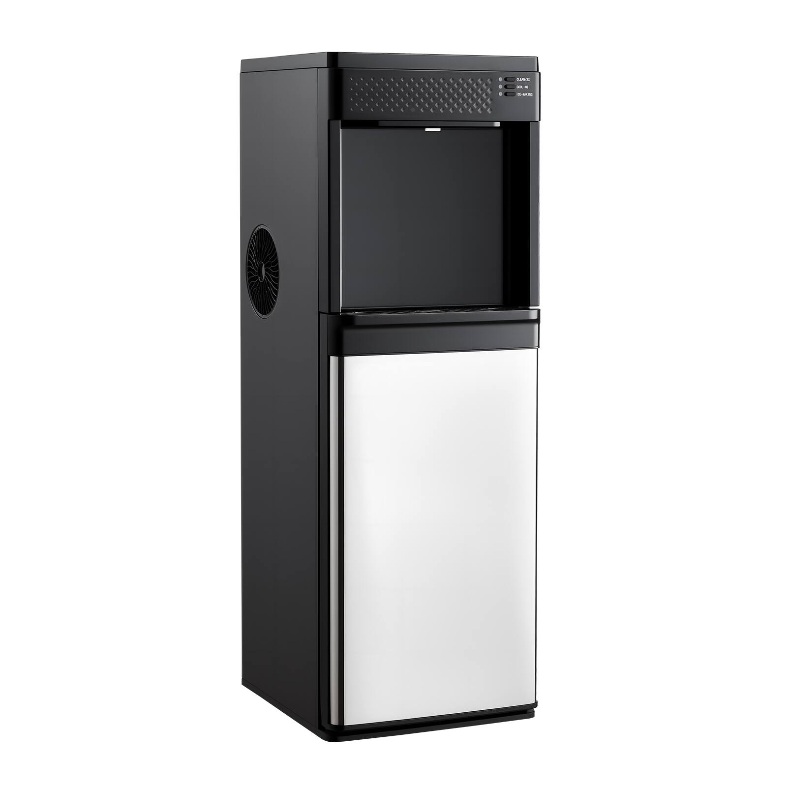 Alt View 5. VEVOR - Water Dispenser with Ice Maker, 3-in-1 Floor-Standing Water Dispenser, 33 LBS/24H, 9 Cubes/7 Min Fast Ice Making - Black.