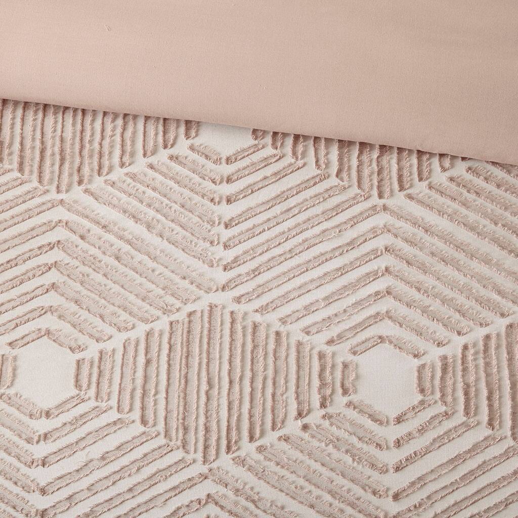 Alt View 5. Gracie Mills - Gracie Mills Anibal Shabby Chic Cotton Jacquard Comforter Set - Blush.