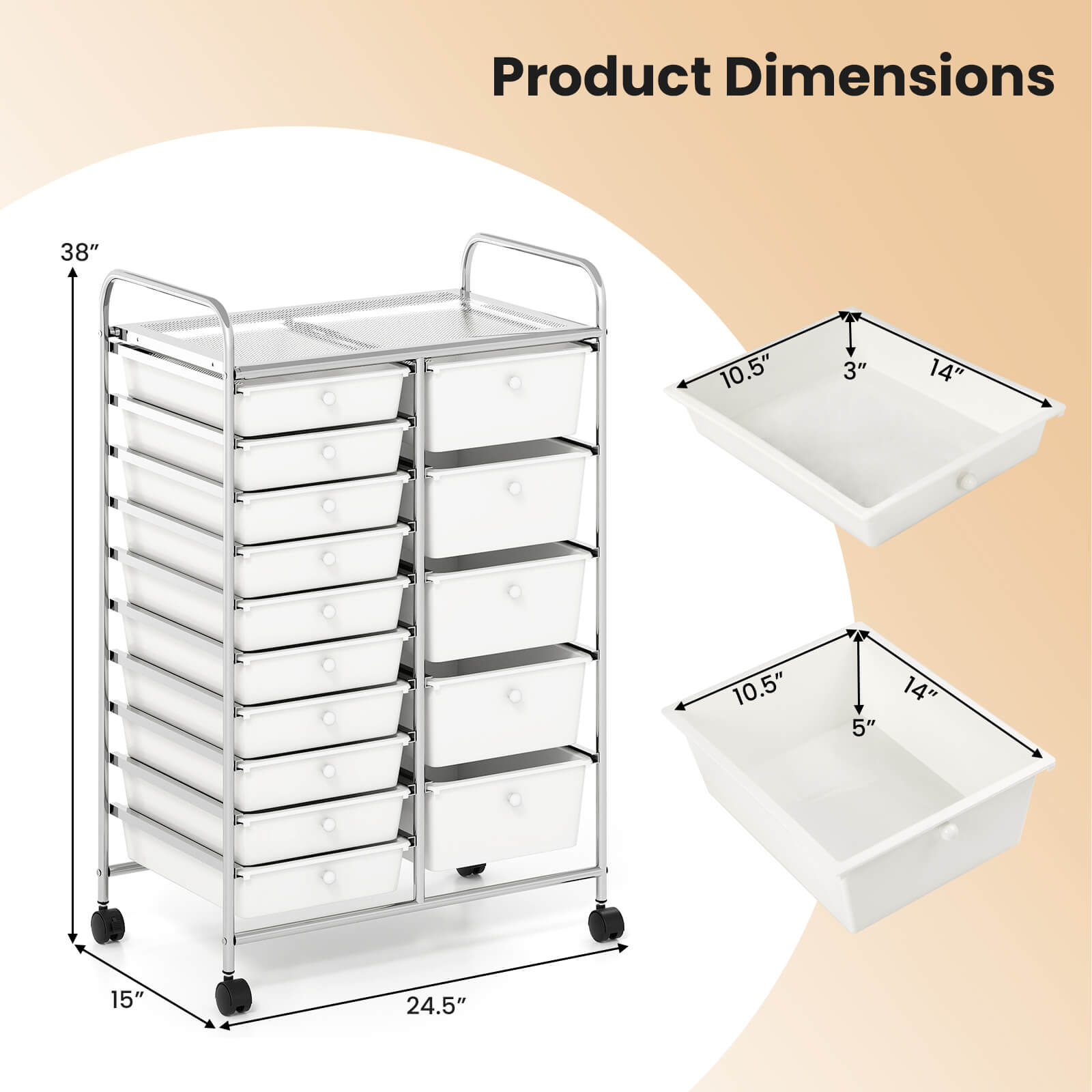 Product Dimensions: 38" x 10.5" x 3" x 14" x 10.5" x 5" x 14" x 15" x 24.5"
