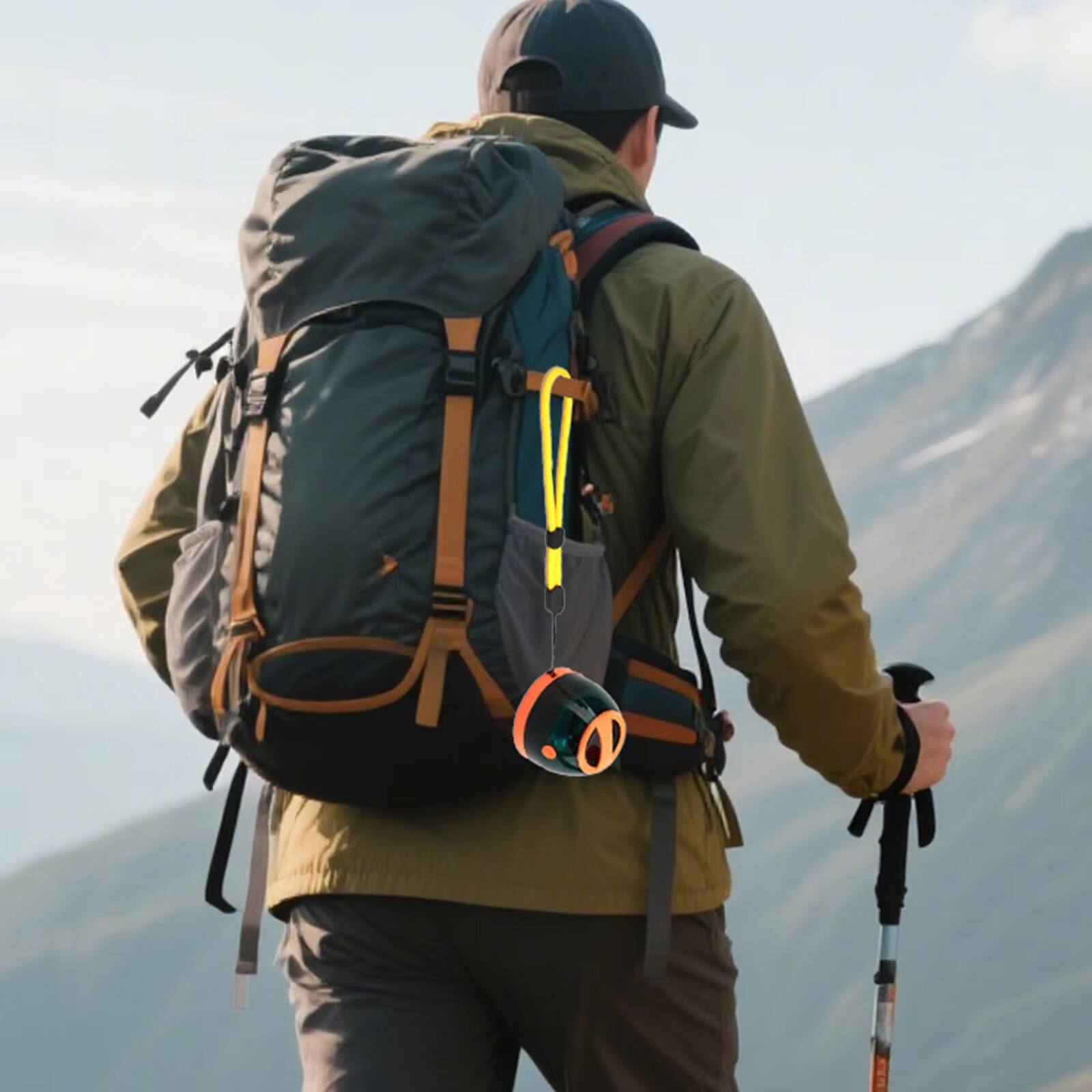 Left. Luckbyte - 3 in 1 Magnetic Portable BT Speaker with Phone Holder RGB Light for Outdoor Hiking Cycling.