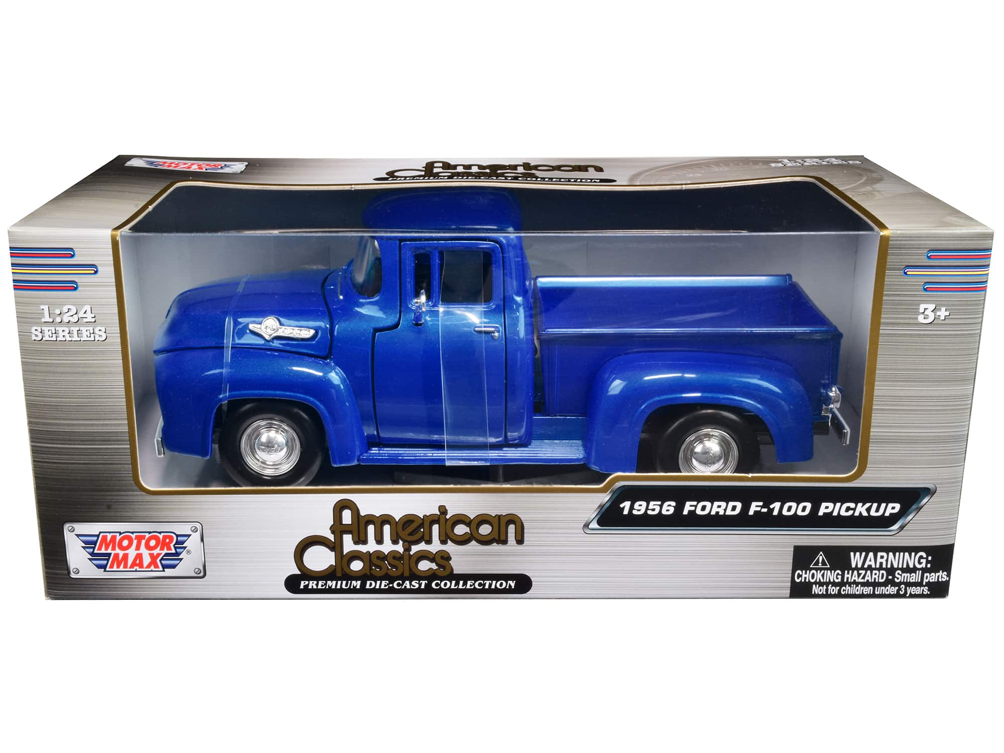 "1956 Ford F-100 Pickup Truck Blue Metallic ""American Classics"" Series 1/24 Diecast Model Car by Motormax" price history on PriceWatchPro