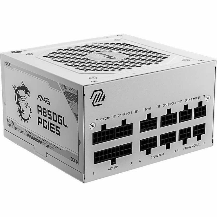 MSI MAG A850GL PCIE5 White Power Supply Internal 120 V AC, 230 V