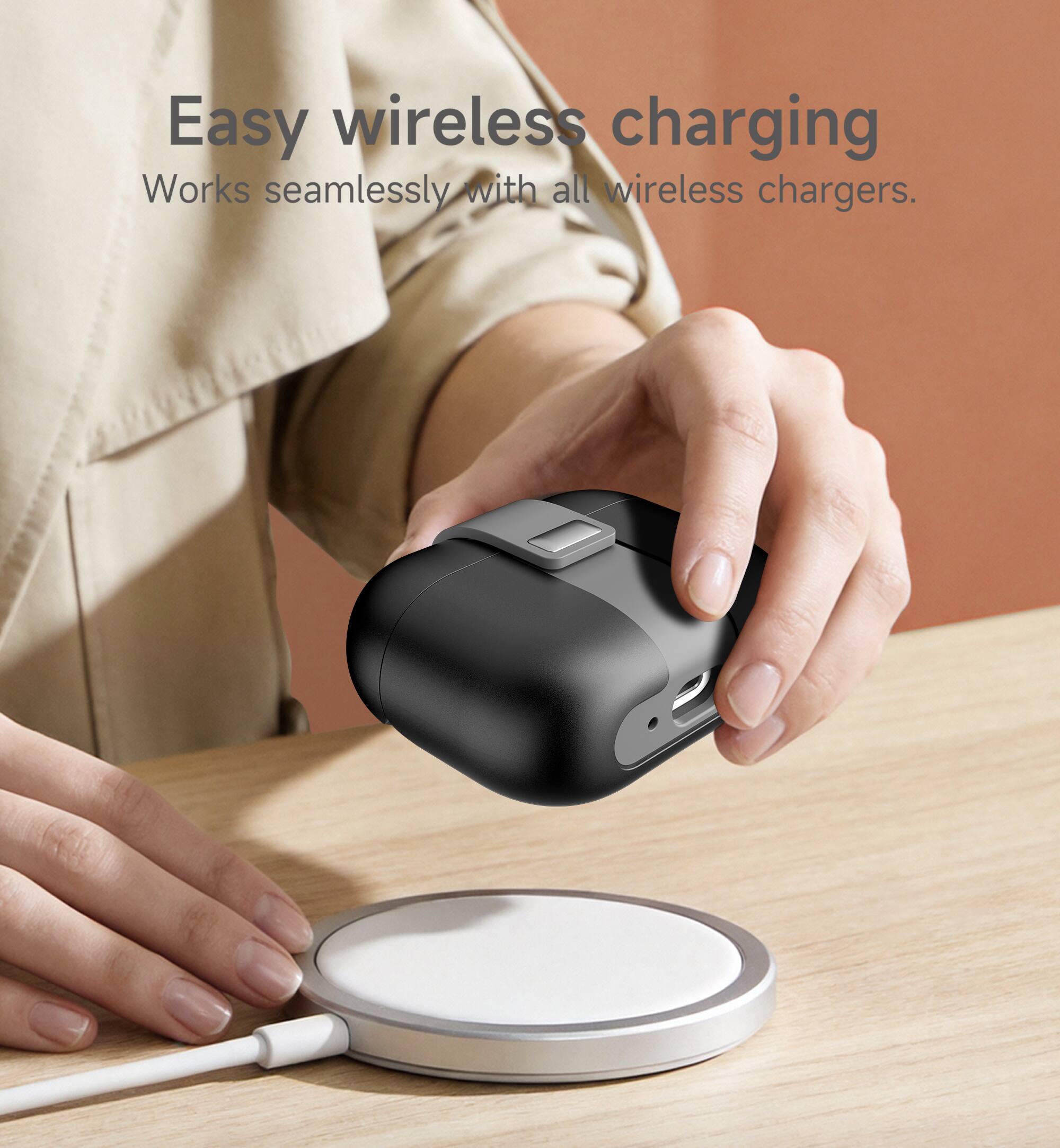Easy wireless charging  
Works seamlessly with all wireless chargers.