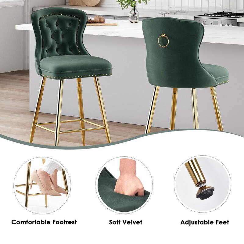 Comfortable Footrest  
Soft Velvet  
Adjustable Feet