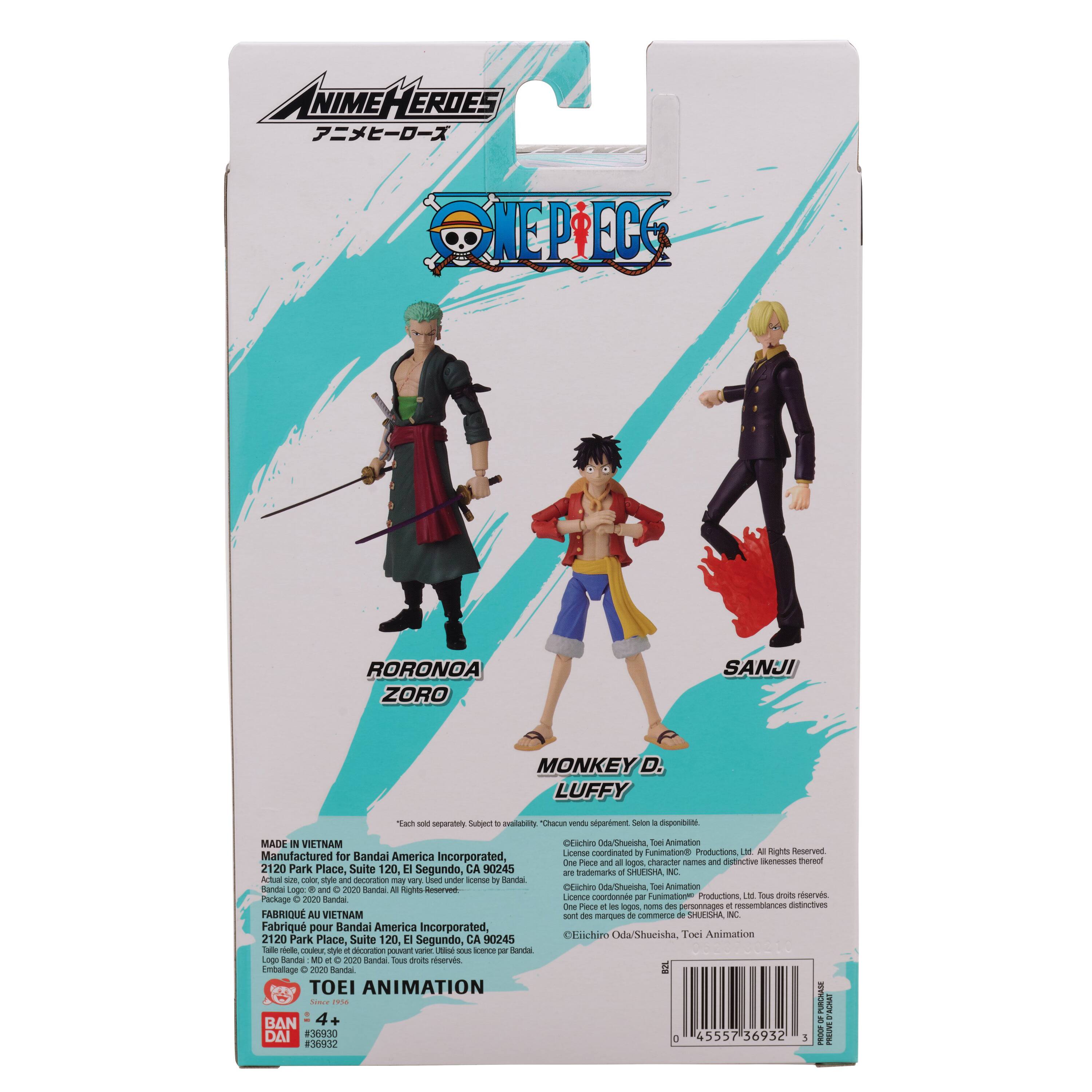 Alt View 18. Bandai - Anime Heroes One Piece 6.5" Action Figure - Roronoa Zoro.