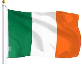 G128 - Ireland (Irish) Flag - Printed Polyester 3 x 5 ft - Green, White, Orange
