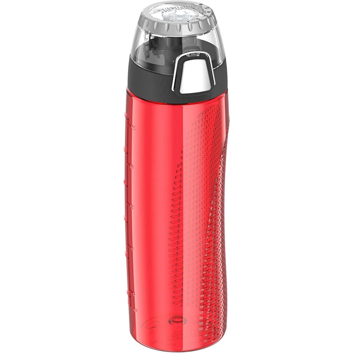 Alt View 1. Thermos - Thermos 24 oz. Tritan Flip-Cap Water Bottle with Rotating Meter - Hot Coral - Hot Coral.