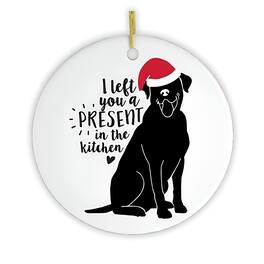 OrnamentallyYou - Funny Black Lab Christmas Ornament - Multi-colored