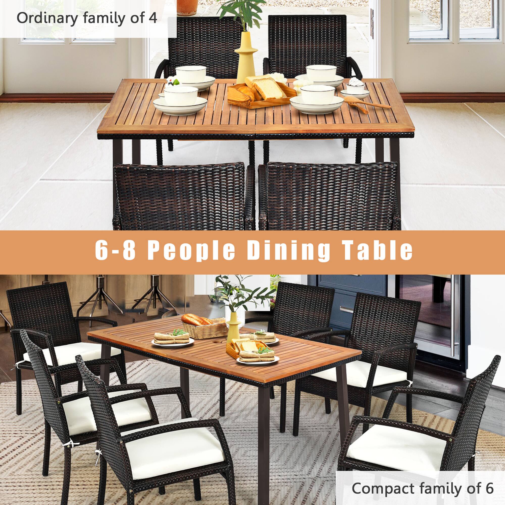 Ordinary family of 4

6-8 People Dining Table

Compact family of 6