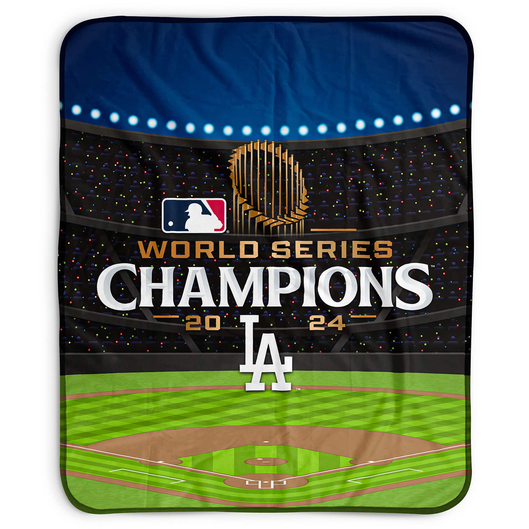 Pegasus - Los Angeles Dodgers 2024 World Series Champions 50- x 60- Pixel Fleece Blanket - Multicolor
