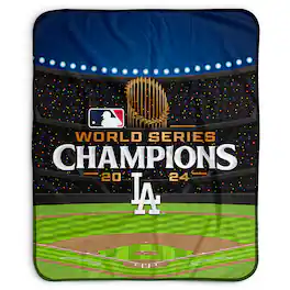 Pegasus - Los Angeles Dodgers 2024 World Series Champions 50- x 60- Pixel Fleece Blanket - Multicolor