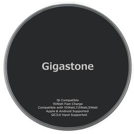 GIGASTONE - Gs-ga-9700b-r Ga-9700 Qi Certified Fast Wireless Charging Pad - Black