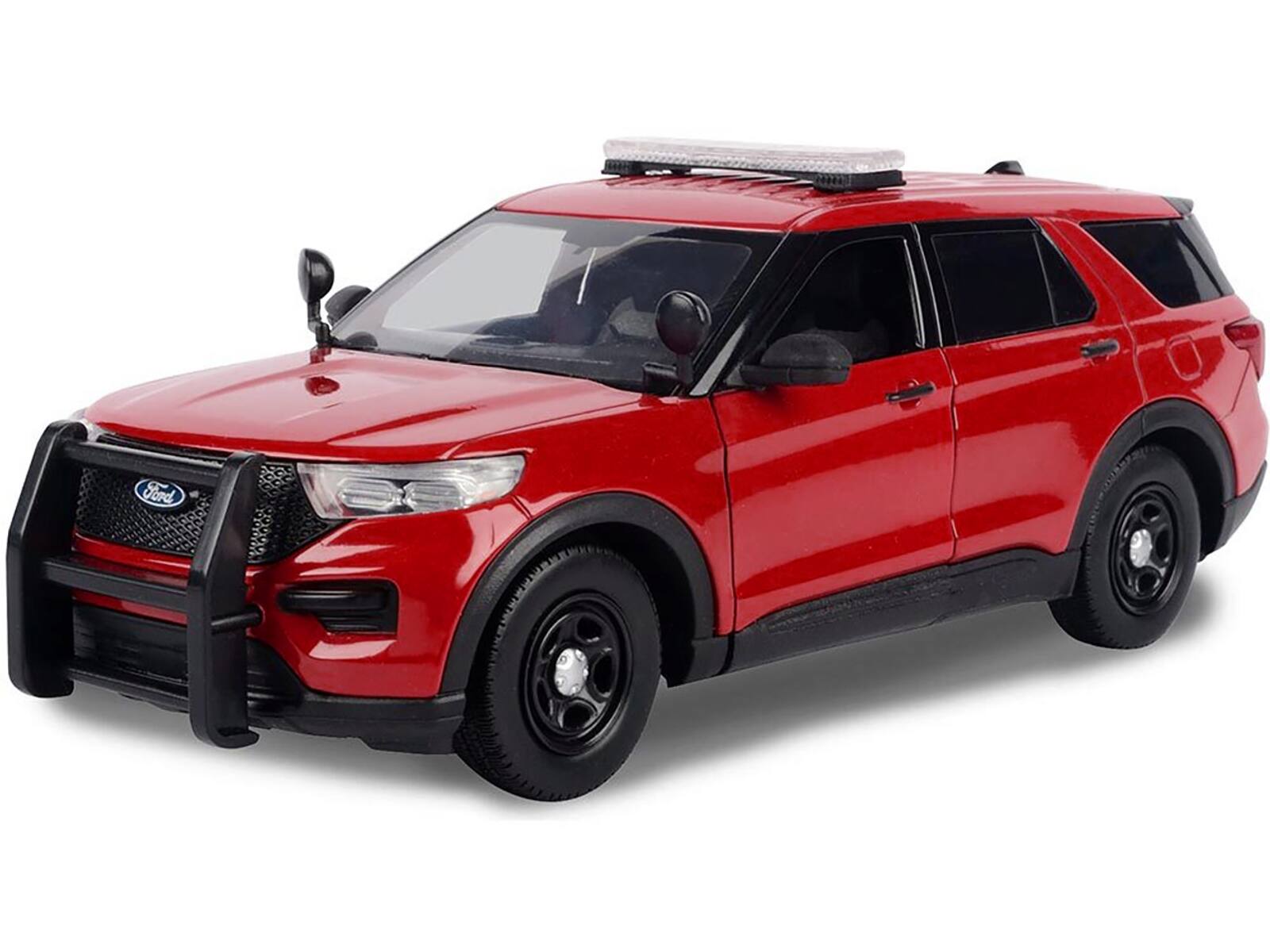 Alt View 1. Motormax - 2022 Ford Police Interceptor Utility Unmarked Red 1/24 Diecast Model Car by Motormax.