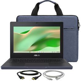ASUS - Chromebook CR11 Ruggedized Laptop 4GB RAM, 64GB eMMC (Grey) and Bag, Cables - Mineral Grey