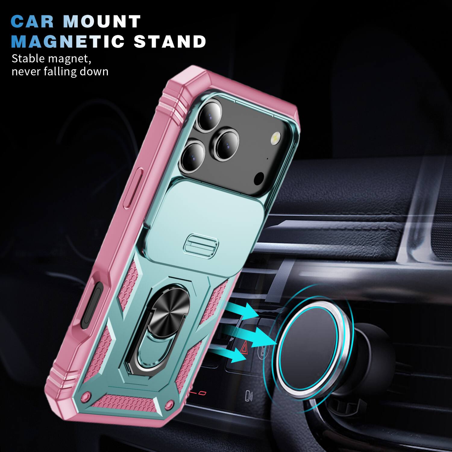 CAR MOUNT MAGNETIC STAND  
Stable magnet, never falling down