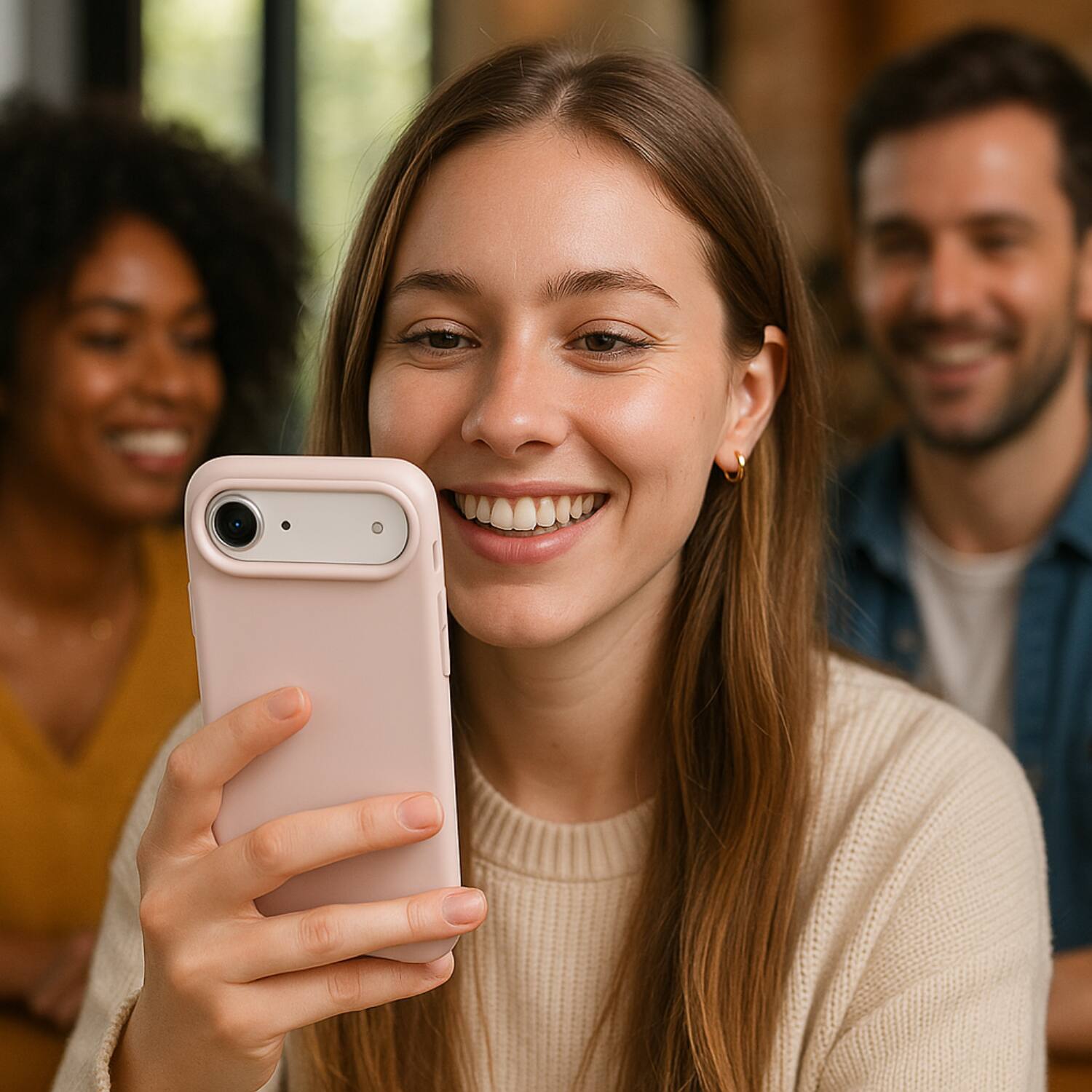 Alt View 2. SaharaCase - Apple iPhone Air Silicone Case | Compatible with Magsafe | Smooth Finish | Venture Series - Desert Rose.