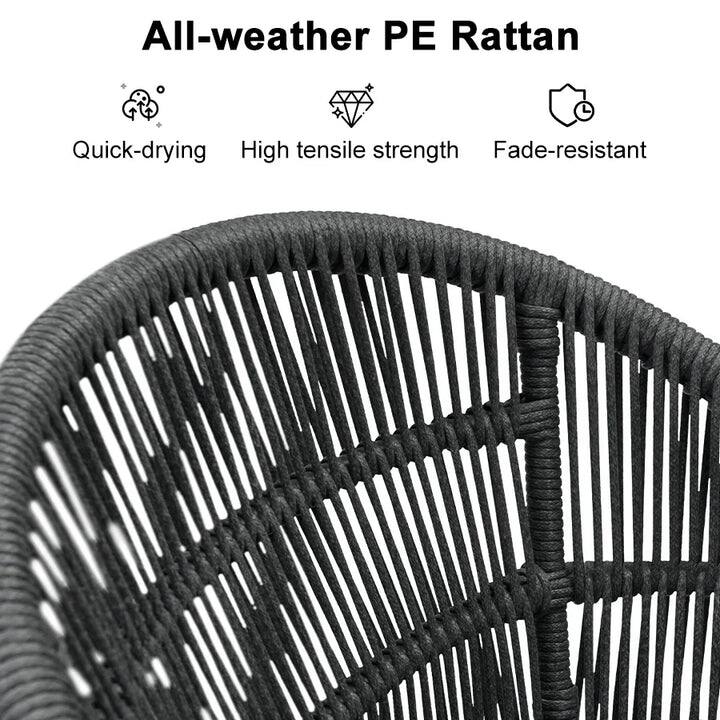 All-weather PE Rattan

- Quick-drying
- High tensile strength
- Fade-resistant